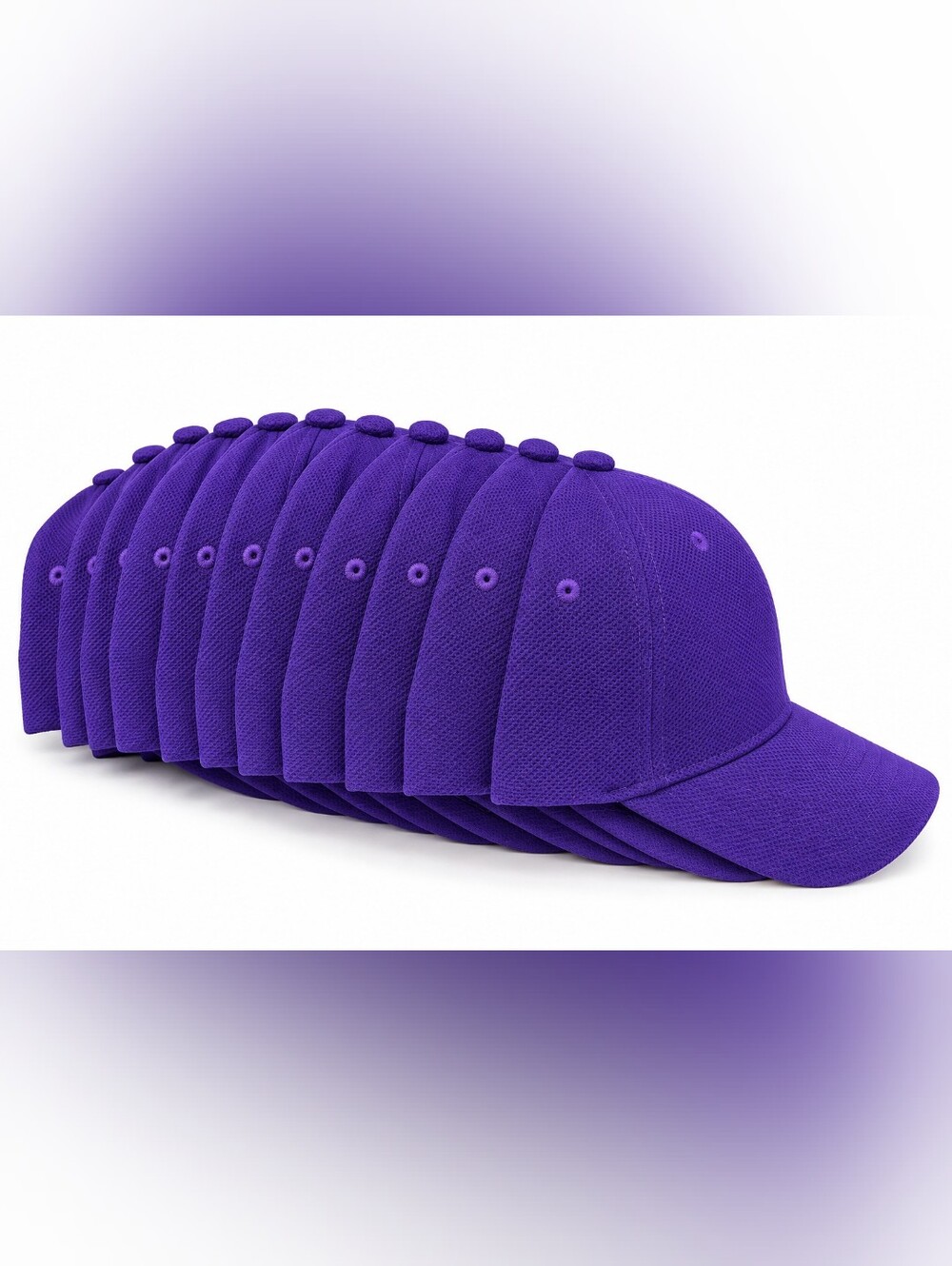 Lot 10 Augusta Sportswear Youth Purple Wicking Mesh Baseball Caps Vell Crow 6266